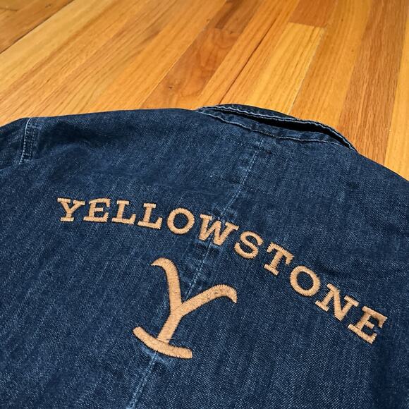 Lucky Brand x Yellowstone Denim Chore Sz Medium Jacket Lined Limited Edition - Picture 12 of 12